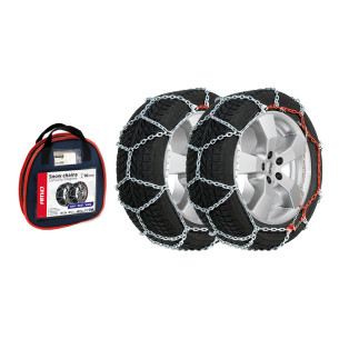 Amio - Αλυσίδες Χιονιού 4x4 16mm KB-220 για Ενισχυμένη Πρόσφυση σε SUV & Off-Road Οχήματα με Υψηλή Αντοχή για Βαριές Χειμερινές Συνθήκες - 1 Σετ (02118/AM)